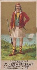 1886 Allen & Ginter Natives in Costume (N16) #NNO Greece Front