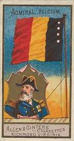 1886 Allen & Ginter Naval Flags (N17) #NNO Belgium Admiral Front