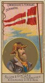 1886 Allen & Ginter Naval Flags (N17) #NNO Belgium Commodore's Pennant Front