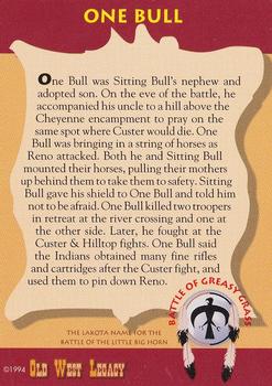 1994 Old West Legacy Publishing Little Big Horn #10 One Bull Back
