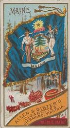 1888 Allen & Ginter Flags of States & Territory (N11) #NNO Maine Front