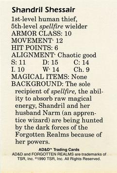 1991 TSR Advanced Dungeons & Dragons - Dragon Magazine #160 #7 Shandril Shessair Back