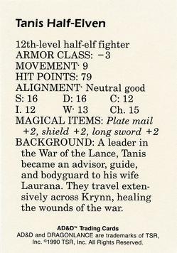 1991 TSR Advanced Dungeons & Dragons - Dragon Magazine #160 #13 Tanis Half-Elven Back