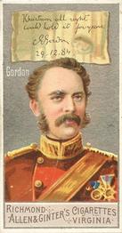 1888 Allen & Ginter Great Generals (N15) #NNO Charles Gordon Front