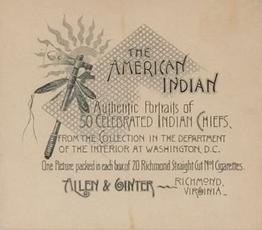 1888 Allen & Ginter The American Indian (N36) #NNO Big Elk Back