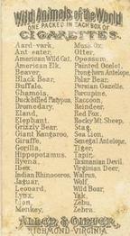 1888 Allen & Ginter Wild Animals of the World (N25) #NNO Eland Back