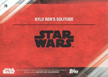 2017 Topps Star Wars: The Last Jedi - Blue #75 Kylo Ren's Solitude Back