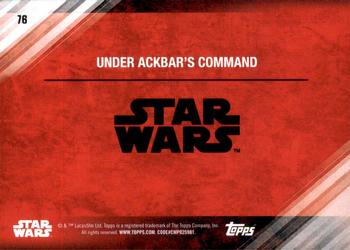 2017 Topps Star Wars: The Last Jedi - Blue #76 Under Ackbar's Command Back