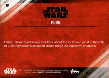2017 Topps Star Wars: The Last Jedi - Red #10 Porg Back