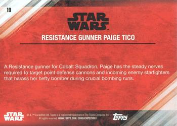 2017 Topps Star Wars: The Last Jedi - Red #19 Resistance Gunner Paige Tico Back