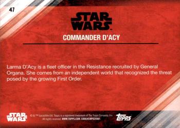 2017 Topps Star Wars: The Last Jedi - Red #47 Commander D'Acy Back