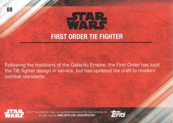 2017 Topps Star Wars: The Last Jedi - Red #69 First Order TIE Fighter Back
