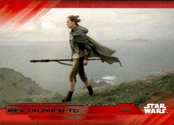 2017 Topps Star Wars: The Last Jedi - Red #74 Rey on Ahch-To Front
