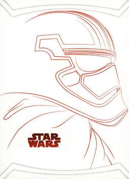 2017 Topps Star Wars: The Last Jedi - Red Character Illustrated #RL-5 Captain Phasma Front