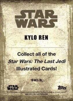 2017 Topps Star Wars: The Last Jedi - Star Wars The Last Jedi: Illustrated #SWI-9 Kylo Ren Back