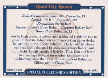 1992 Tall Stacks Special Collector's Edition #NNO Quad City Queen Back