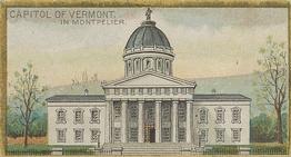 1889 Allen & Ginter General Government and State Capitol Buildings (N14) #NNO Vermont Front