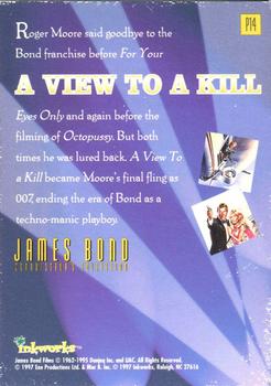 1996-97 Inkworks James Bond Connoisseur's Collection - Metalworks Posters #P14 A View to a Kill Back