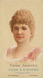 1888 Allen & Ginter World's Beauties (N27) #NNO Emma Abbott Front