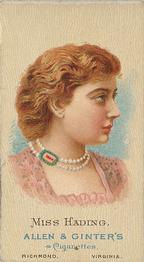 1888 Allen & Ginter World's Beauties (N27) #NNO Miss Hading Front