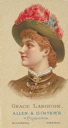 1888 Allen & Ginter World's Beauties (N27) #NNO Grace Langdon Front