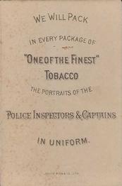 1888 D. Buchner & Co. Police Inspectors & Captains (N288) #NNO W.P. Daly Back