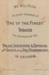 1888 D. Buchner & Co. Police Inspectors & Captains (N288) #NNO John Eason Back