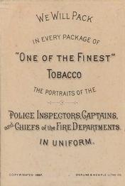 1888 D. Buchner & Co. Police Inspectors & Captains (N288) #NNO Daniel Lowery Back