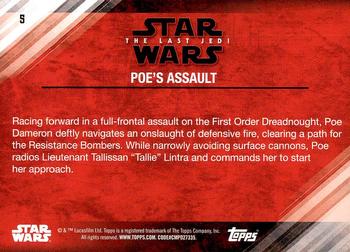 2018 Topps Star Wars The Last Jedi Series 2 #5 Poe's Assault Back