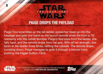 2018 Topps Star Wars The Last Jedi Series 2 #8 Paige Drops the Payload Back