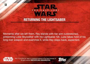 2018 Topps Star Wars The Last Jedi Series 2 #13 Returning the Lightsaber Back