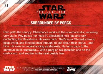 2018 Topps Star Wars The Last Jedi Series 2 #44 Surrounded by Porgs Back