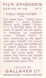 1936 Gallaher Film Episodes #3 Public Hero #1 Back