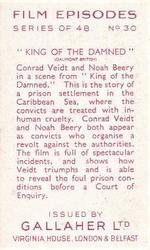 1936 Gallaher Film Episodes #30 King Of The Damned Back