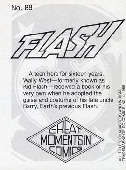 1989 DC Comics Backing Board Cards #88 Flash v.2 #1 Back