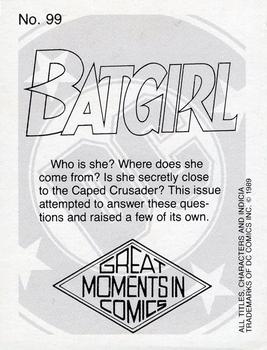 1989 DC Comics Backing Board Cards #99 Batgirl Special #1 Back