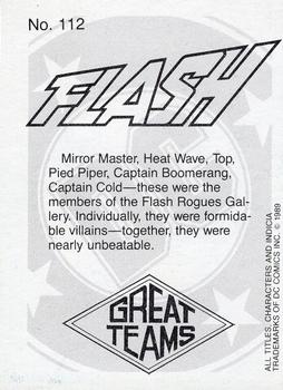 1989 DC Comics Backing Board Cards #112 Flash #174 Back