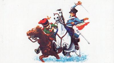 1979 Player's Doncella Napoleonic Uniforms #12 Capture of a French Eagle of the Guards by Blücher's Cavalry 1813 Front