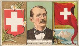 1888 W. Duke, Sons & Co. Rulers, Flags, Coat of Arms (N126) #NNO Switzerland Front
