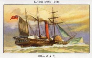 1952 Mills Famous British Ships Series 1 #14 Iberia (P. & O.), 1836 Front