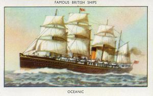 1952 Mills Famous British Ships Series 1 #20 Oceanic, 1871 Front