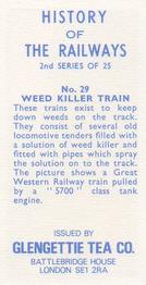 1974 Glengettie Tea History of the Railways 2nd Series #29 Weed Killer Train Back
