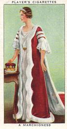 1937 Player's Coronation Series : Ceremonial Dress #10 A Marchioness Front