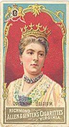 1889 Allen & Ginter World's Sovereigns (N34) #NNO Queen Of Belgium Front