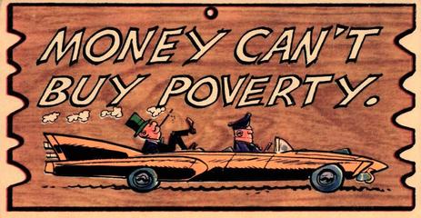1959 Topps Wacky Plaks #2 Money Can't Buy Poverty Front