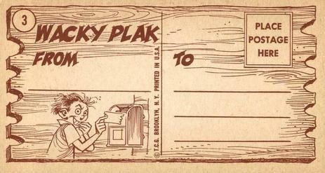 1959 Topps Wacky Plaks #3 How to Get Good Marks - Cheat Back