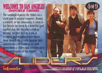 1997 Inkworks Sliders - Season 3 Special (Embossed) #4 Welcome to San Angeles (Double Cross) Back