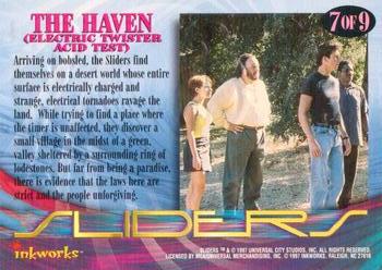 1997 Inkworks Sliders - Season 3 Special (Embossed) #7 The Haven (Electric Twister Acid Test) Back