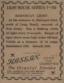 1911 American Tobacco Company Lighthouse Series (T77) #NNO Barnegat Light Back