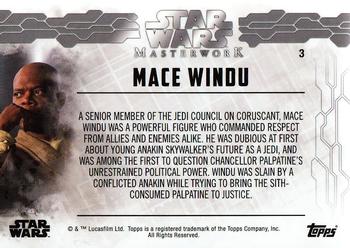 2017 Topps Star Wars Masterwork - Blue #3 Mace Windu Back